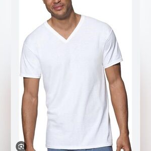 👕Hanes Men's White V-Neck Tee👕